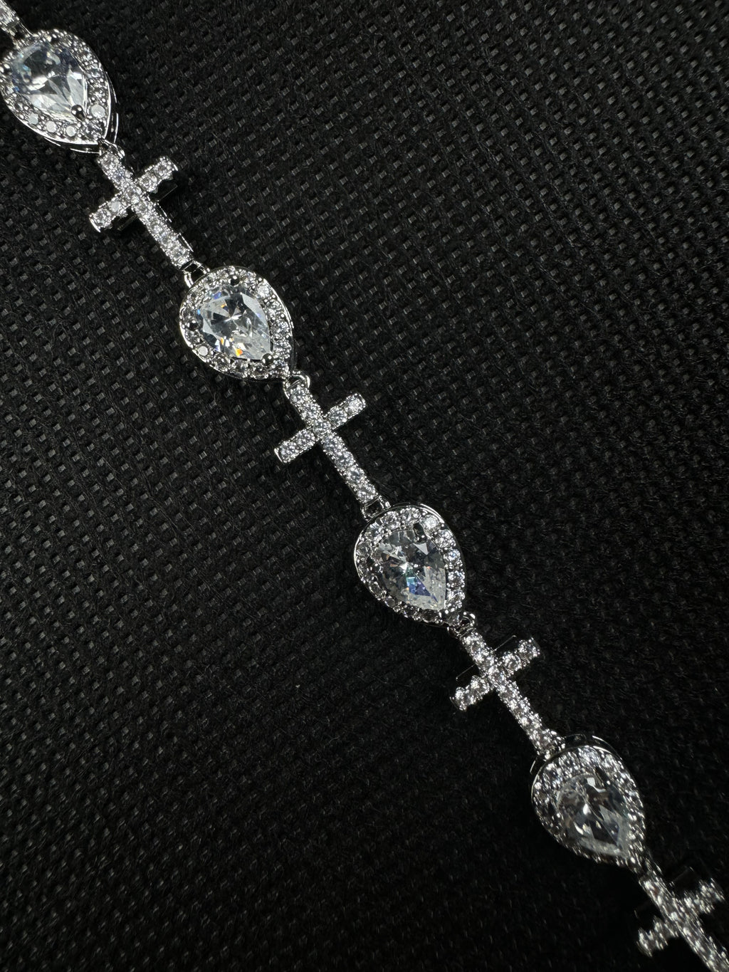 Tears and Crosses Bracelet (Silver)