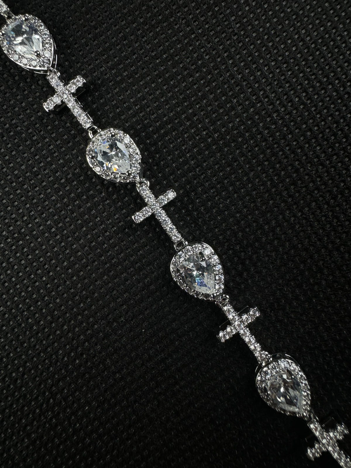 Tears and Crosses Bracelet (Silver)