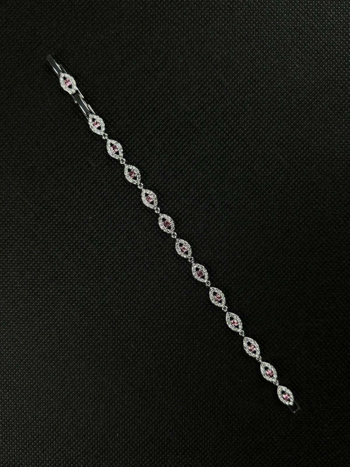 Angel Eyes Bracelet (Pink/Silver)