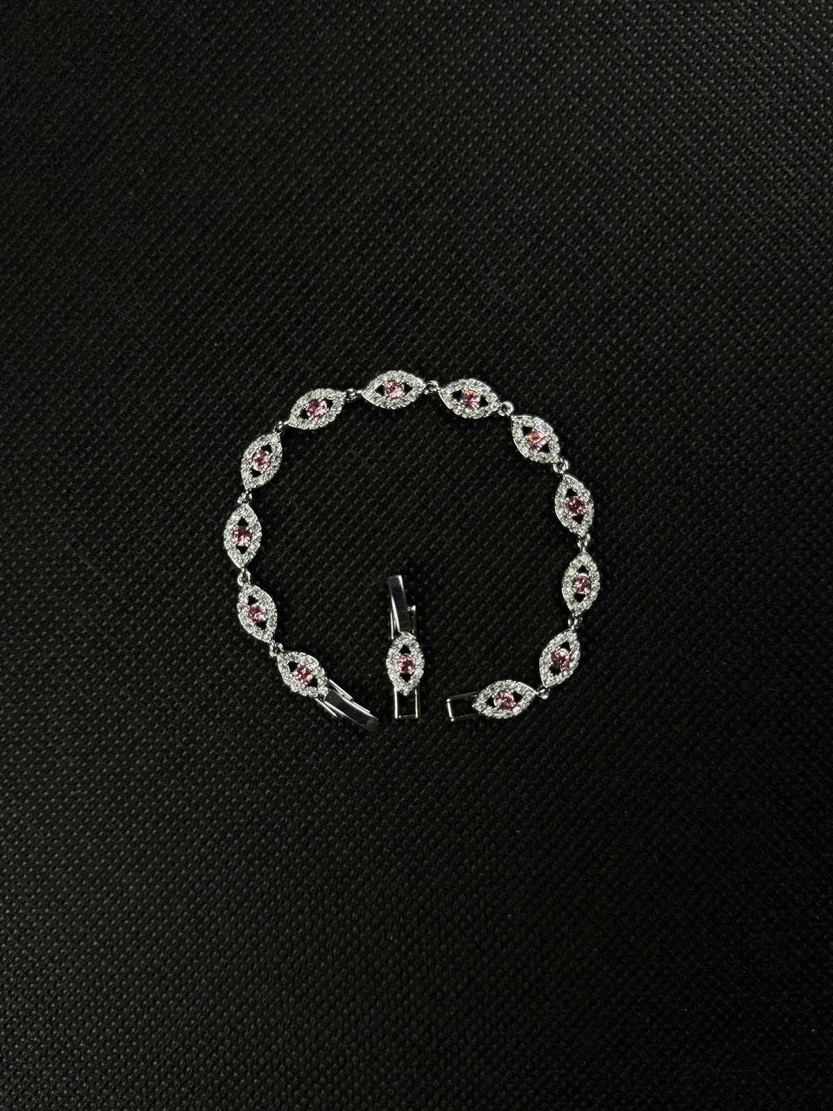 Angel Eyes Bracelet (Pink/Silver)